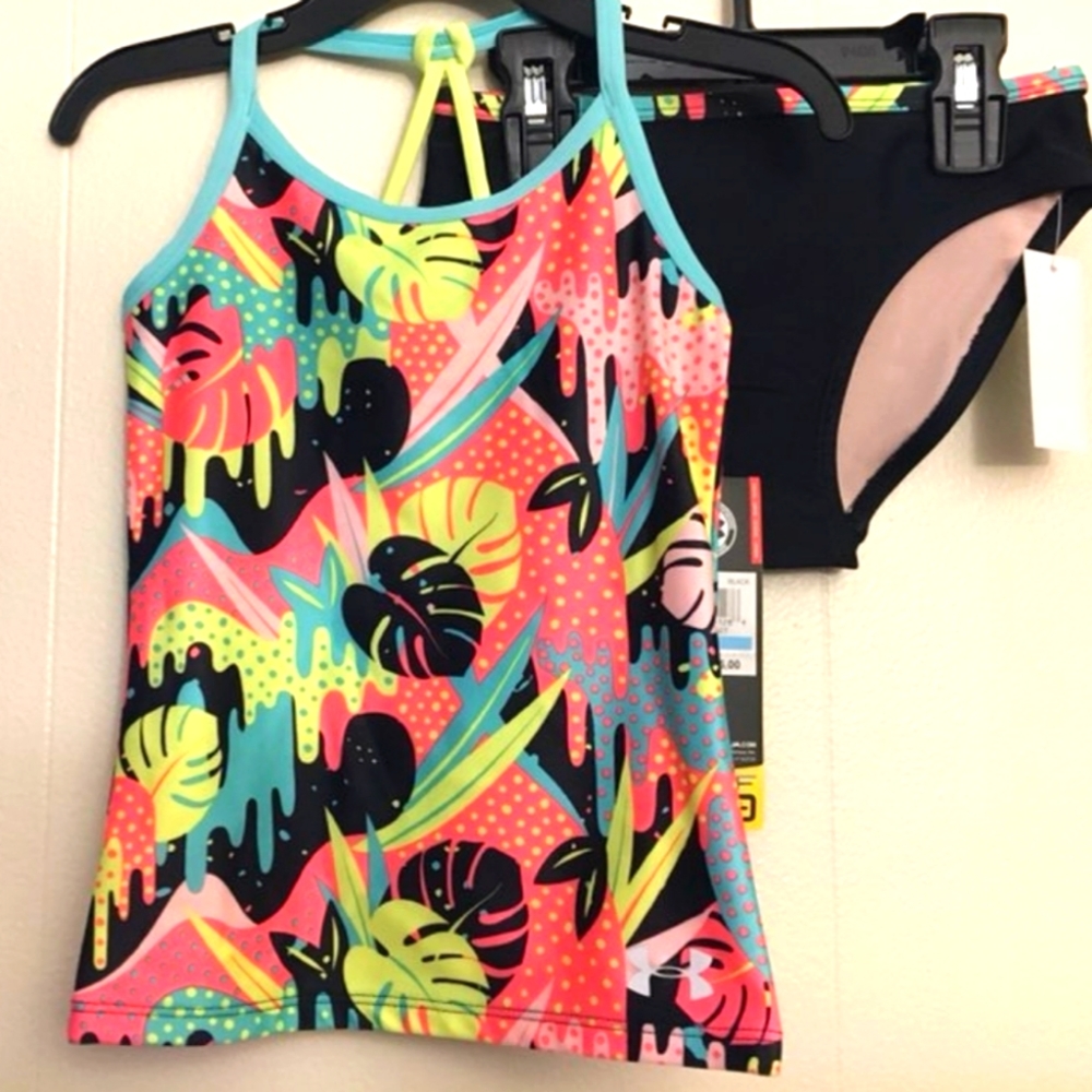 NWT GIRL UNDER ARMOUR TANKINI - SIZE 5